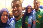 Ind vs Pak ICC World Cup, Ind vs Pak ICC World Cup, ind vs pak icc world cup 2019 indian pakistani couple spotted wearing half and half indo pak jerseys, Icc world cup 2019