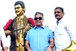 Kamal Haasan unveil Superstar Krishna statue, Kamal Haasan. Kamal Haasan in Vijayawada, kamal haasan unveiled statue of superstar krishna, Happiness