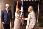 Modi in Israel, Israel, modi received by netanyahu in israel, Israeli premier benjamin netanyahu