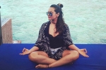 Sonakshi Sinha instagram, Sonakshi Sinha hot, sonakshi s latest look keeps the heat on, Practising yoga