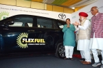 flex fuel Hycross, World's First Flex Fuel Ethanol Powered Car, world s first flex fuel ethanol powered car launched in india, Petrol