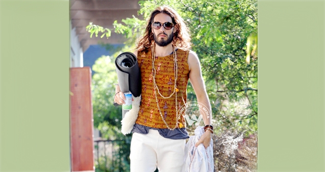 Russell Brand turns tantric yoga teacher},{Russell Brand turns tantric yoga teacher