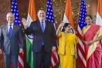 Michael R Pompeo, New Delhi, 2 2 dialogue india u s sign key defense pact, Comcasa